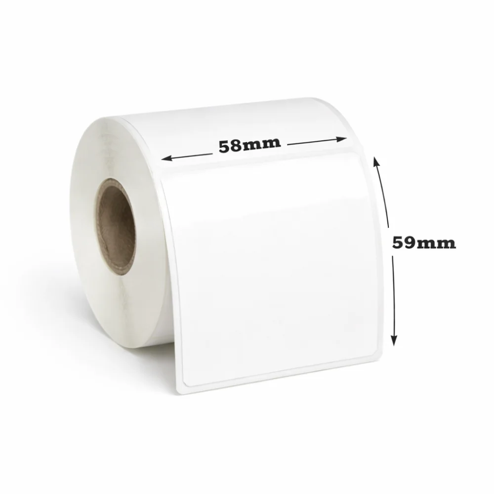 Polipropilēna uzlīmes 58 x 59mm (1200gab rullī)