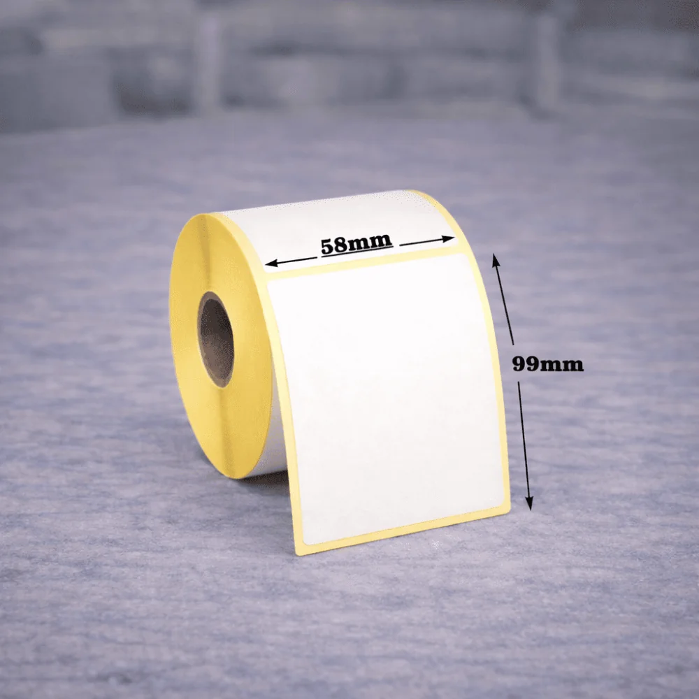 Termo uzlīmes 58 x 99mm (725gab rullī) x6